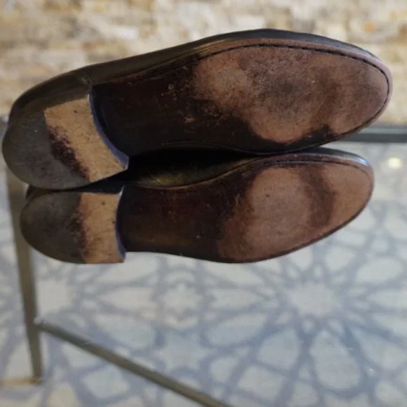 Bruno Magli Black Leather Slip on loafers men SZ 9 - Picture 6 of 10